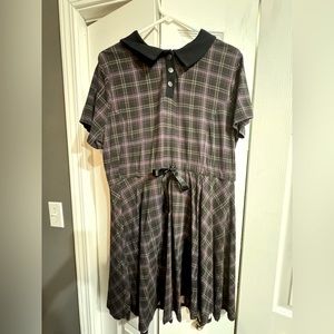 Killstar Purple plaid dress XXL